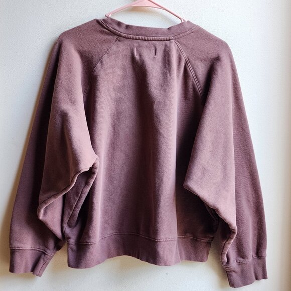 Old Navy Mauve Cropped Batwing Sweatshirt Size Large - Picture 14 of 14
